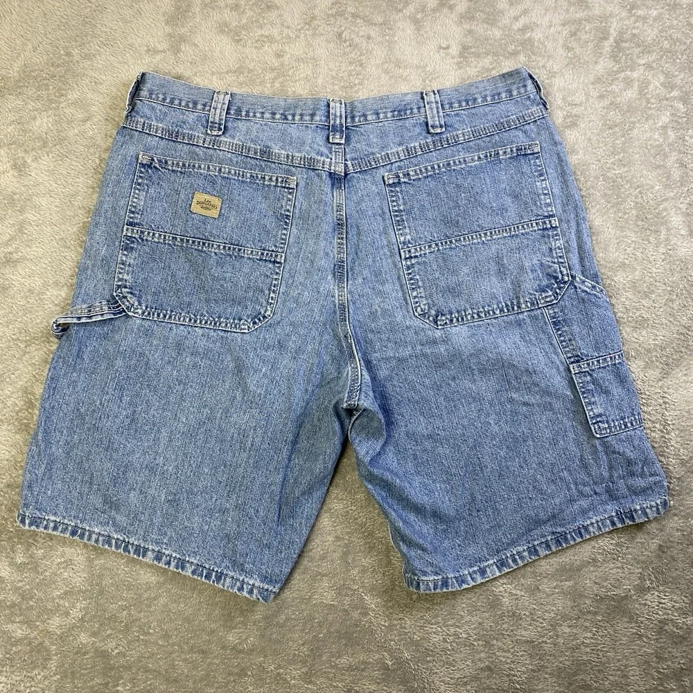 VTG Lee Dungarees Shorts Men Denim 42L Carpenter Work Grunge Baggy Y2K 90s Skate